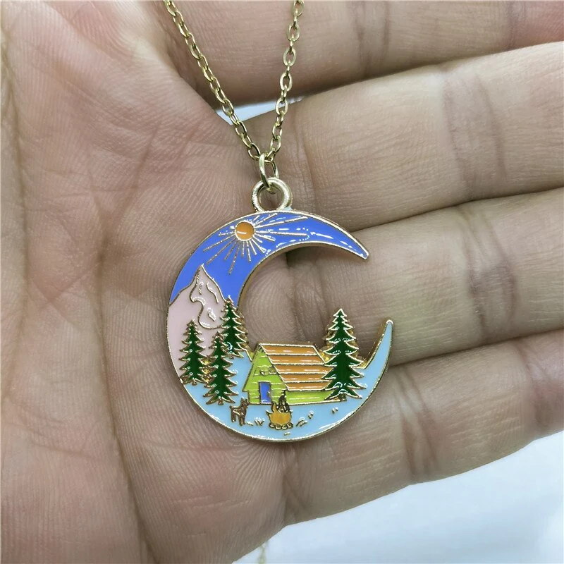 Horizon Enchanté : Pendentif Montagne doré – Image 7